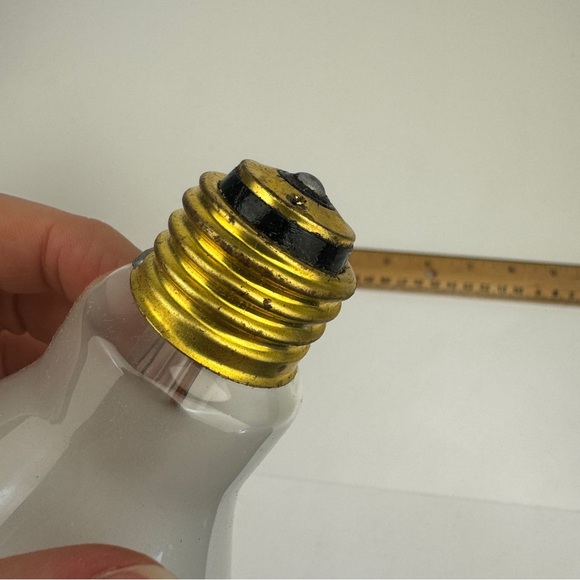 Vtg Untested Action Brand 1974 Frosted 3 Way Bulb Brass Base w Box Prop Movie TV - Picture 14 of 15